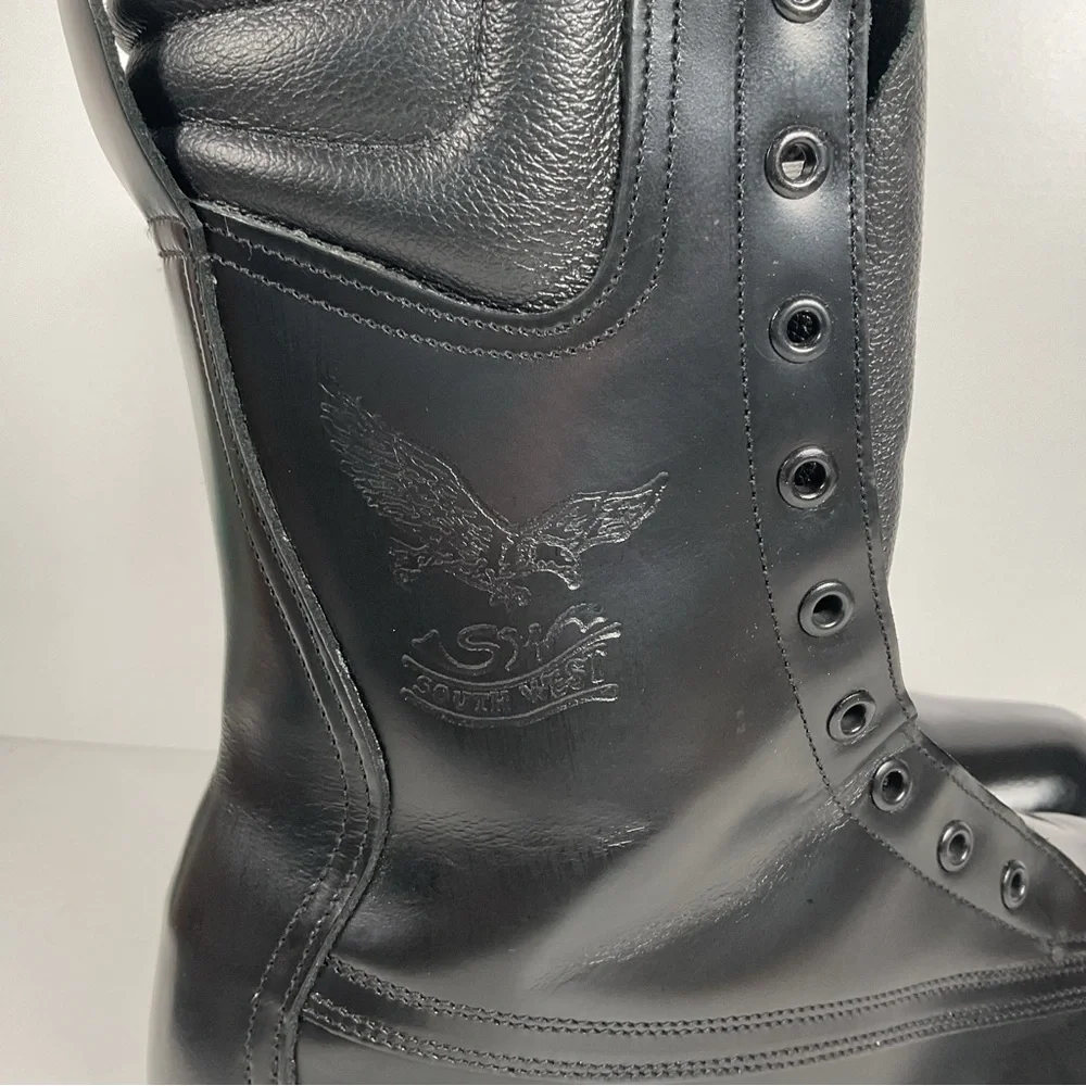 Southwest Boot Company | Glossy Patrol Boots | Soft Toe | USA Made | Men’s 13 D